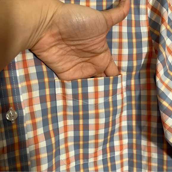 L.L. BEAN Women Button Down 3/4 sleeve Plaid Top | size medium - Picture 4 of 10